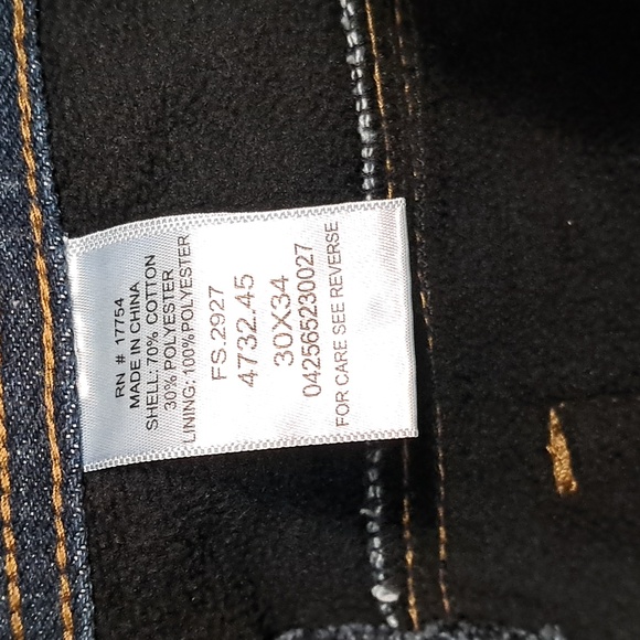 Men's Key Apparel Insulated Jeans - Picture 3 of 4